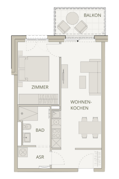 Grundriss WE 2.3.1
