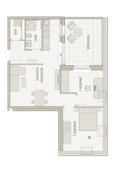 Grundriss WE 2.3.1